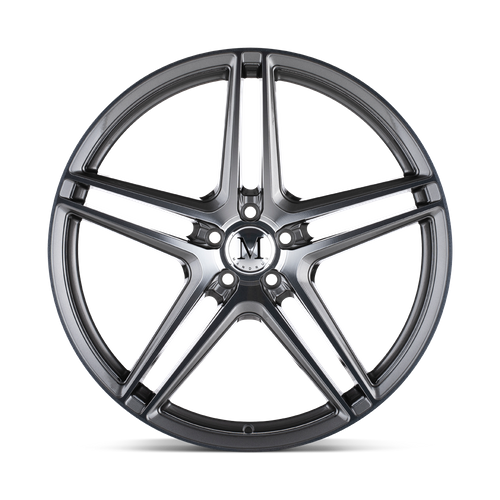 Set of 4: Mandrus Bremen Wheel, 22x10.5 +38 Offset 5x112, Gloss Gunmetal W/ Mirror Cut Face - 2205BMN385112G66