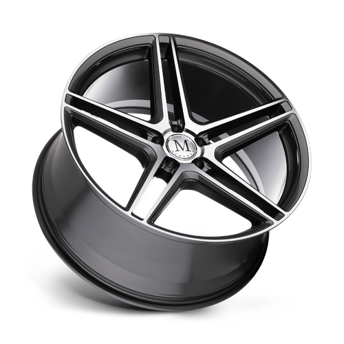 Set of 4: Mandrus Bremen Wheel, 22x10.5 +38 Offset 5x112, Gloss Gunmetal W/ Mirror Cut Face - 2205BMN385112G66