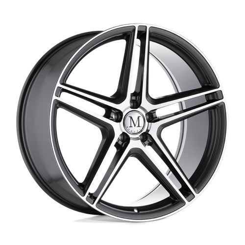 Set of 4: Mandrus Bremen Wheel, 19x9.5 +49 Offset 5x112, Gloss Gunmetal W/ Mirror Cut Face - 1995BMN495112G66