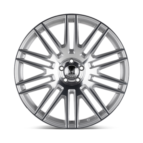 Set of 4: Mandrus Estate Wheel, 21x9.5 +48 Offset 5x112, Silver W/ Mirror Face - 2195EST485112S66