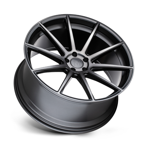 Set of 4: Mandrus Klass Wheel, 18x9.5 +29 Offset 5x112, Gloss Gunmetal W/ Machined Tinted Face - 1895KLA295112G66