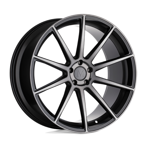 Set of 4: Mandrus Klass Wheel, 19x9.5 +49 Offset 5x112, Gloss Gunmetal W/ Machined Tinted Face - 1995KLA495112G66