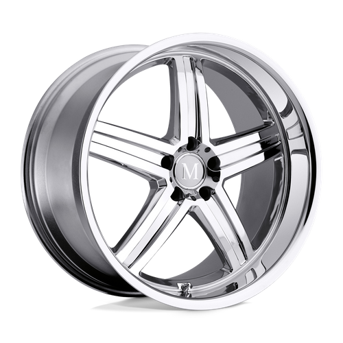 Set of 4: Mandrus Mannheim Wheel, 22x10.5 +42 Offset 5x112, Chrome - 2205MAH425112C66
