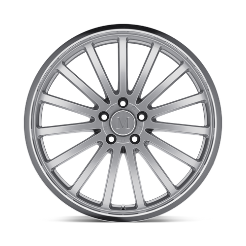 Set of 4: Mandrus Millenium Wheel, 18x9.5 +35 Offset 5x112, Hyper Silver W/ Mirror Cut Lip - 1895MAM355112S66