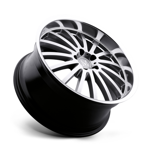Set of 4: Mandrus Millenium Wheel, 18x9.5 +35 Offset 5x112, Hyper Silver W/ Mirror Cut Lip - 1895MAM355112S66
