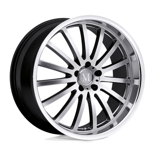 Set of 4: Mandrus Millenium Wheel, 18x9.5 +35 Offset 5x112, Hyper Silver W/ Mirror Cut Lip - 1895MAM355112S66