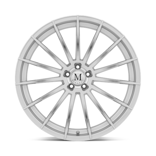 Set of 4: Mandrus Stirling Wheel, 20x9.0 +20 Offset 5x112, Silver W/ Mirror Cut Face - 2090MAN205112S66