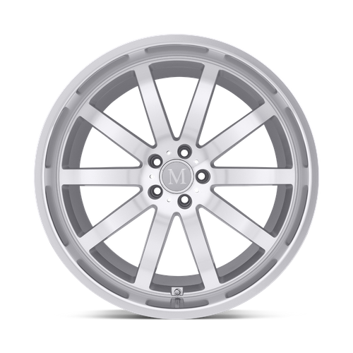 Set of 4: Mandrus Wilhelm Wheel, 20x10.0 +25 Offset 5x112, Silver W/ Mirror Cut Face & Lip - 2010MAW255112S66