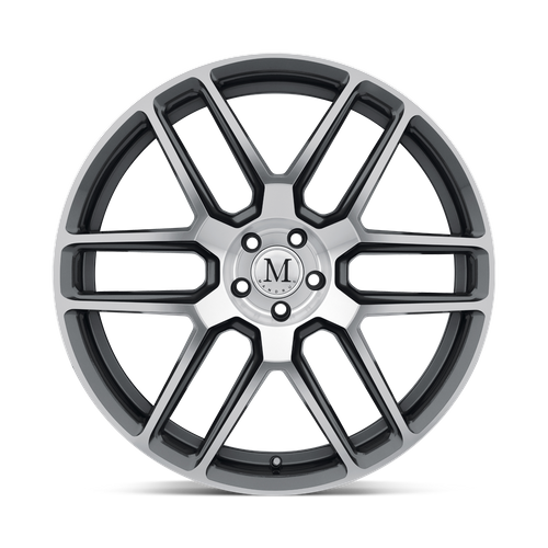 Set of 4: Mandrus Otto Wheel, 22x10.0 +41 Offset 5x112, Gunmetal W/ Mirror Cut Face - 2210MOT415112G66