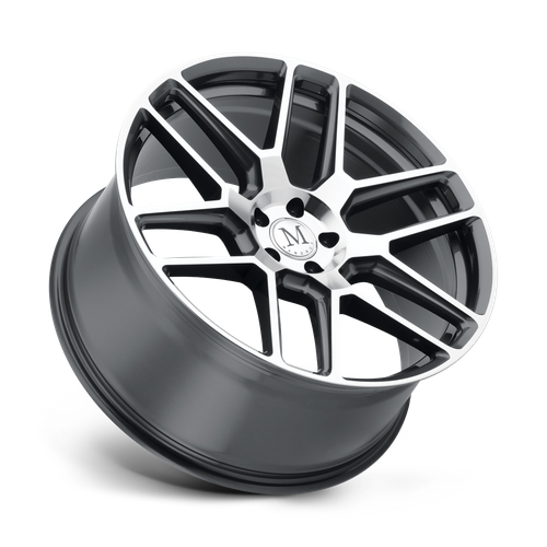 Set of 4: Mandrus Otto Wheel, 22x10.0 +41 Offset 5x112, Gunmetal W/ Mirror Cut Face - 2210MOT415112G66