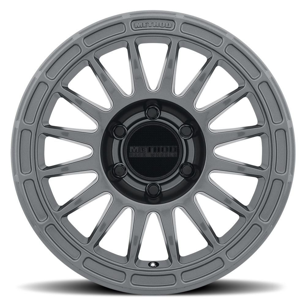 Set of 4: Method MR314 17x8.5 0mm Offset 6x5.5 106.25mm CB Gloss Titanium - MR31478560800