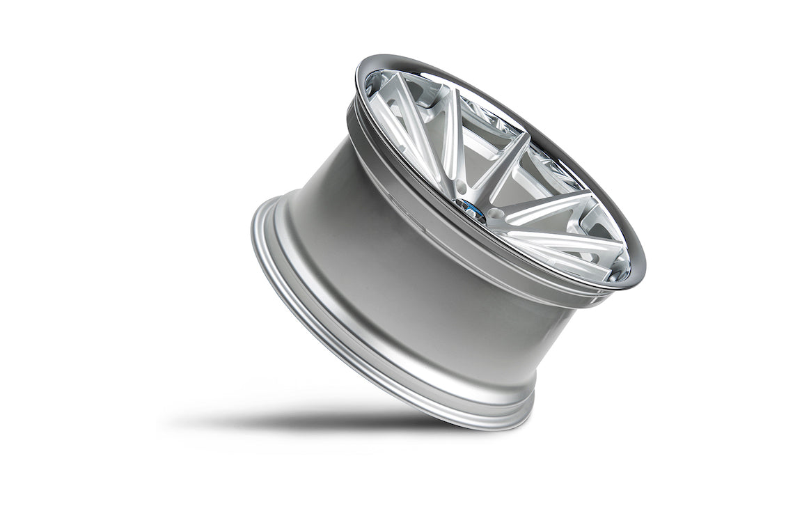 Rohana RC10 Wheel, 20X9, 5-120, +35, Machine Silver/Chrome Lip - RC102095120MS35.
