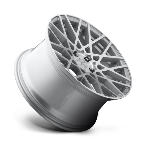 Set of 4: Rotiform R110 Blq Wheel, 18x8.5 +45 Offset 5x112, Gloss Silver Machined - R1101885F8+45