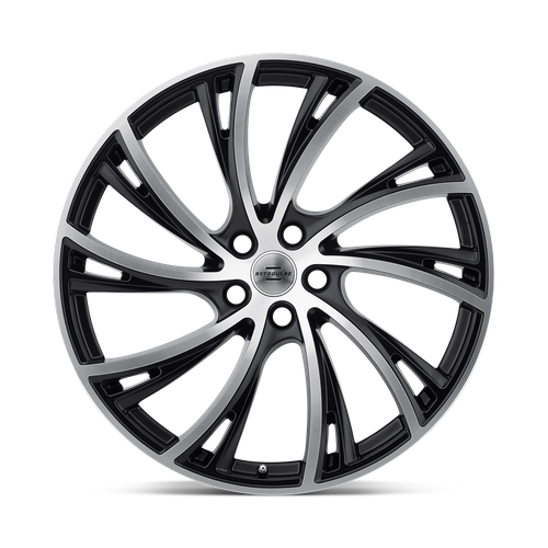 Set of 4: RedBourne Noble Wheel, 22x10.0 +37 Offset 5x120, Matte Black W/ Matte Machined Face - 2210RDB375120F72R