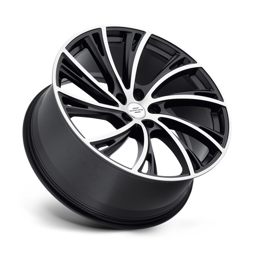 Set of 4: RedBourne Noble Wheel, 22x10.0 +37 Offset 5x120, Matte Black W/ Matte Machined Face - 2210RDB375120F72L