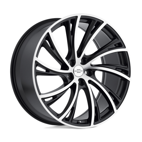 Set of 4: RedBourne Noble Wheel, 22x10.0 +37 Offset 5x120, Matte Black W/ Matte Machined Face - 2210RDB375120F72L