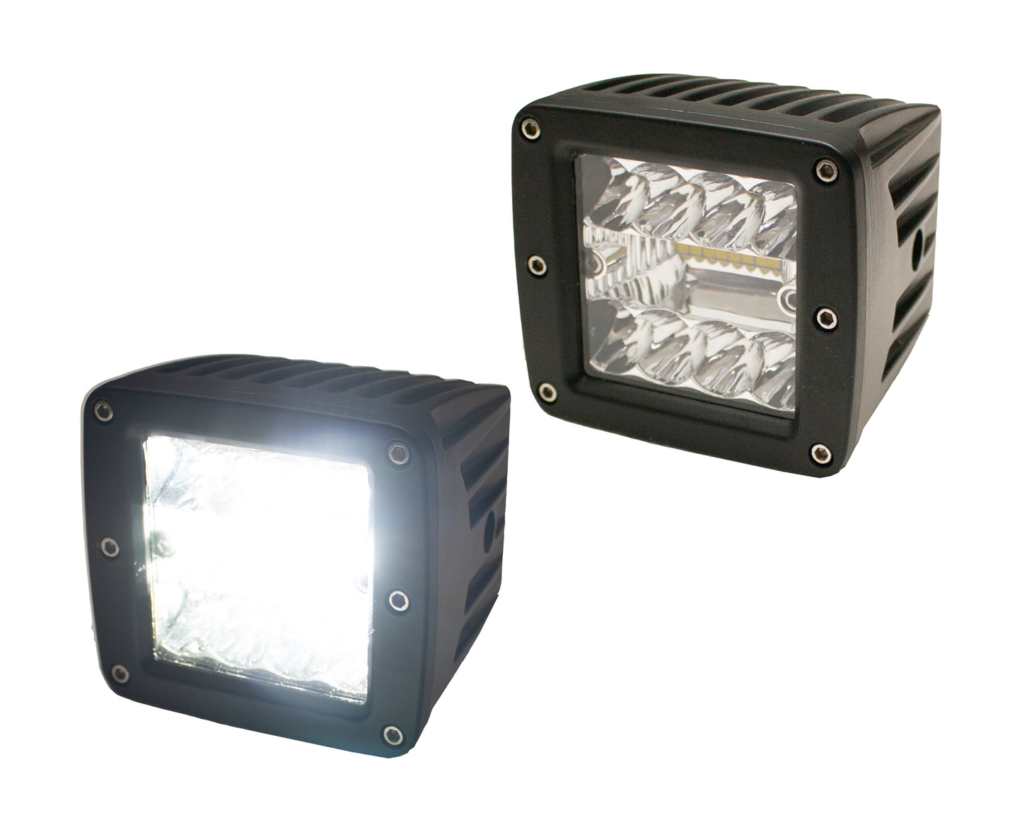 NEW - ECO-LIGHT LED High Power CUBE Style Auxiliary Lights (Sold as Pairs) - RS3X3ECO.