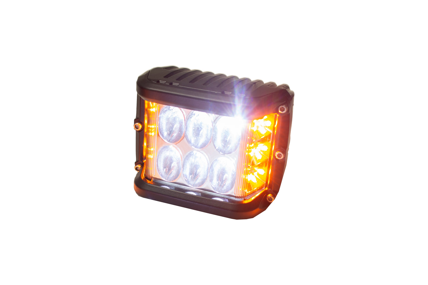 (2) Side-Shooting Cubes Spots w/ Amber Side-Strobes & (1) 2-Ouput Harness - RSCSSSK.