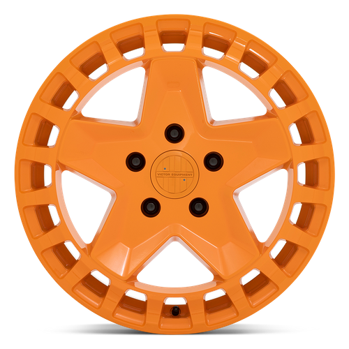 Set of 4: Victor Equipment Alpen Wheel, 17x8.0 +10 Offset 5x130, Gloss Orange - 1780APN105130J71