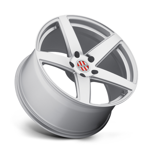 Set of 4: Victor Equipment Baden Wheel, 21x9.0 +47 Offset 5x130, Silver W/ Mirror Cut Face - 2190VIB475130S71