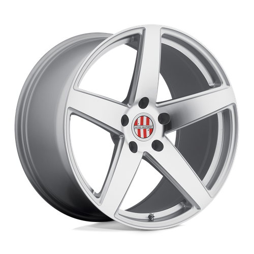 Set of 4: Victor Equipment Baden Wheel, 21x10.5 +56 Offset 5x130, Silver W/ Mirror Cut Face - 2105VIB565130S71