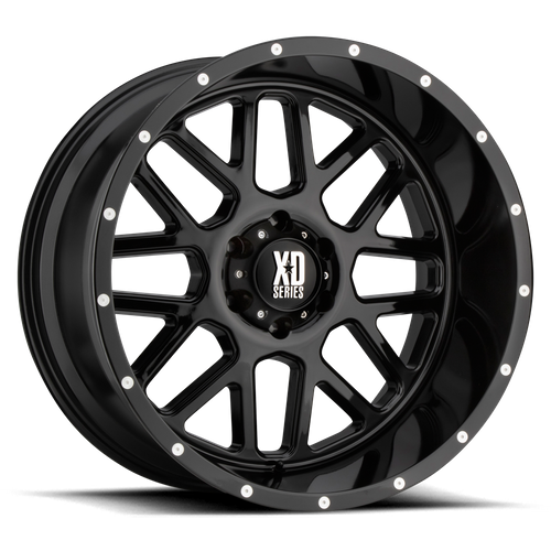 XD Xd820 Grenade Wheel, 20x9.0 +25 Offset 5x150, Gloss Black - XD82029058325