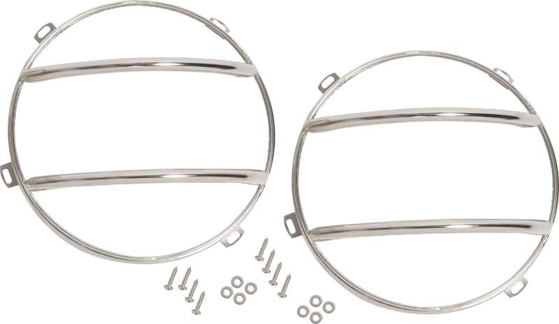 Kentrol 07-18 Jeep Wrangler JK Euro Headlight Guards Pair - - 30573