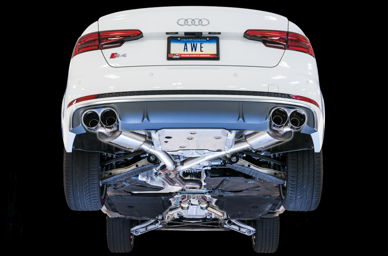 AWE Tuning Audi B9 S4 Touring Edition Exhaust - Non-Resonated - 3010-42060