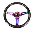 NRG Classic Wood Grain Steering Wheel (350mm) Black Sparkle/Galaxy Color - ST-015MC-BSB.