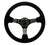NRG Reinforced Steering Wheel (350mm / 3in. Deep) Blk Suede - RST-036BK-S.