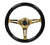 NRG Classic Wood Grain Steering Wheel (350mm) Black Grip w/Chrome - ST-015CG-BK.