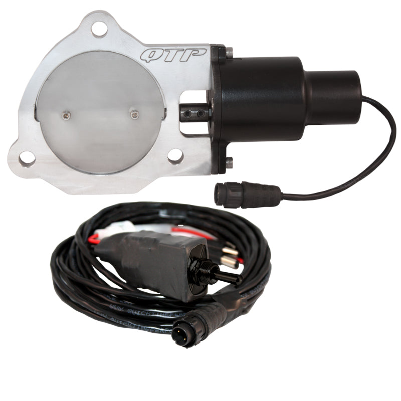 QTP 3.5in Bolt-On QTEC Electric Cutout Valve - Single - QTEC35.