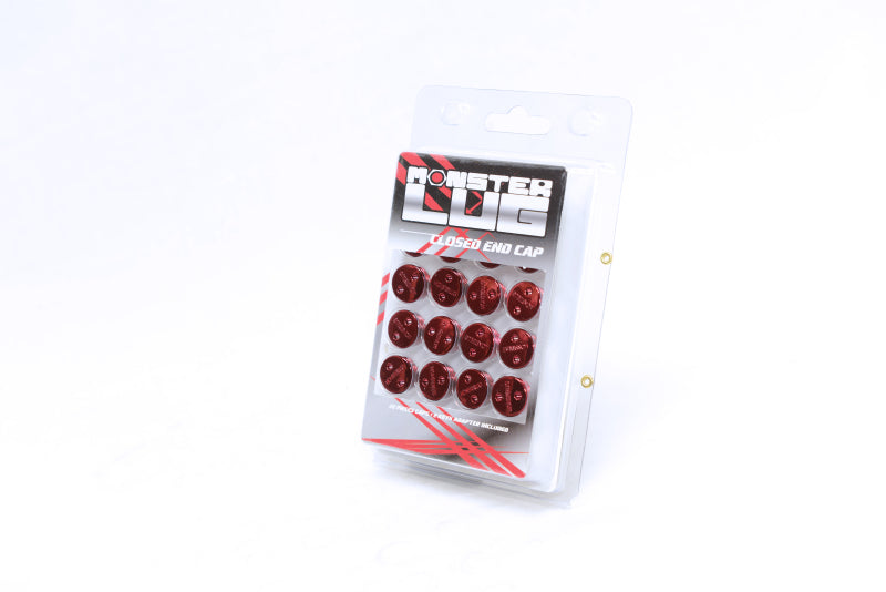 Wheel Mate Monster Lug Nut Caps - Red 14x1.50 - 33007R.
