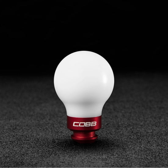 Cobb Subaru 5-Speed COBB Knob - White w/ Race Red - 211350-W-RD.