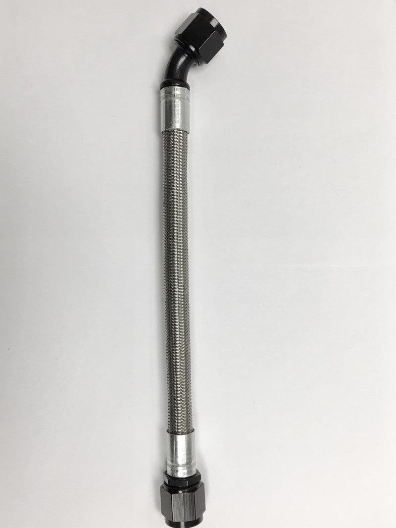 Fragola -10AN PTFE Hose Assembly Straight x 45 Degree 36in - 6010-1-4-36BL.