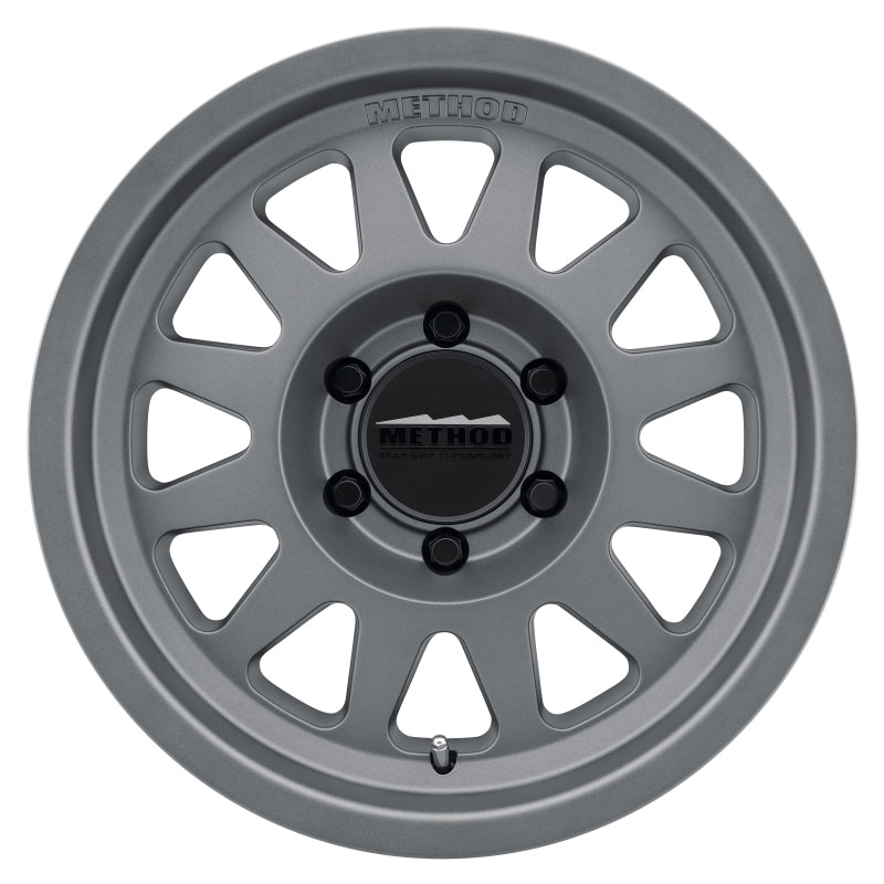 Set of 4: Method MR704 17x8.5 0mm Offset 8x6.5 130.81mm CB Matte Titanium - MR70478580800