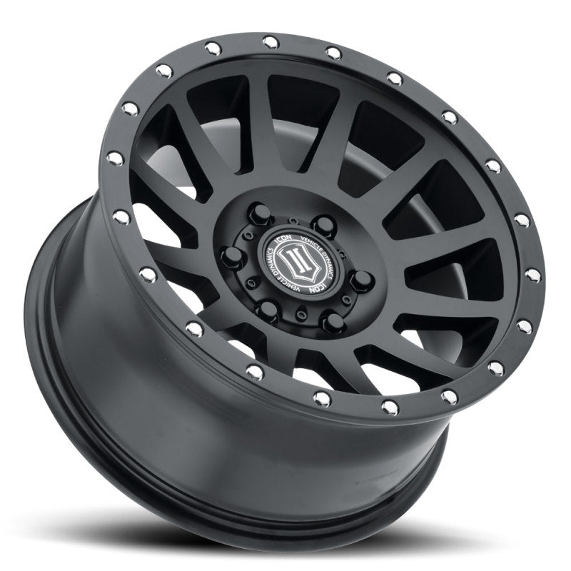 Set of 4: ICON Compression 17x8.5 6x5.5 0mm Offset 4.75in BS 106.1mm Bore - 2017858347SB
