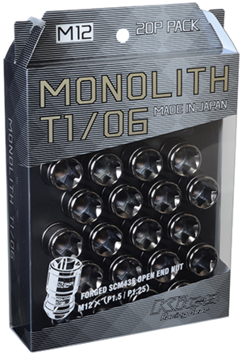 Project Kics 12 x 1.5 Glorious Black T1/06 Monolith Lug - WMN01GK.