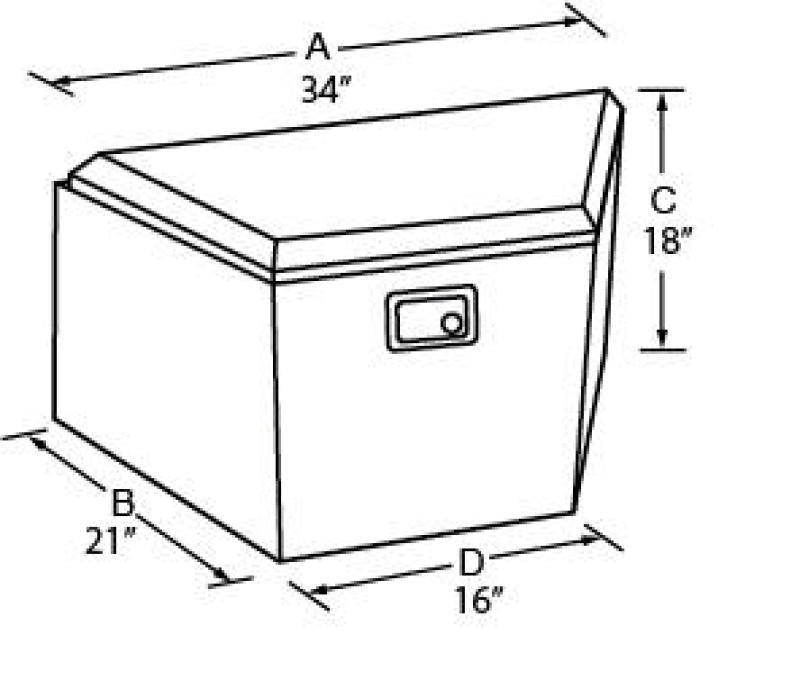 Tradesman Aluminum Trailer Tongue Storage Box (16in.) - Black - 76120