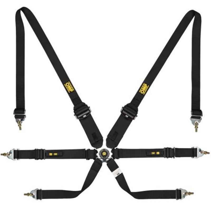 OMP Safety Harness One 2In Convertible Black Pull Up Conv - DA0-0205-A01-071