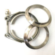 Ticon Industries 3.0in Titanium V-Band Clamp Assembly (2 Flanges/1 Clamp) - 103-07610-0002.
