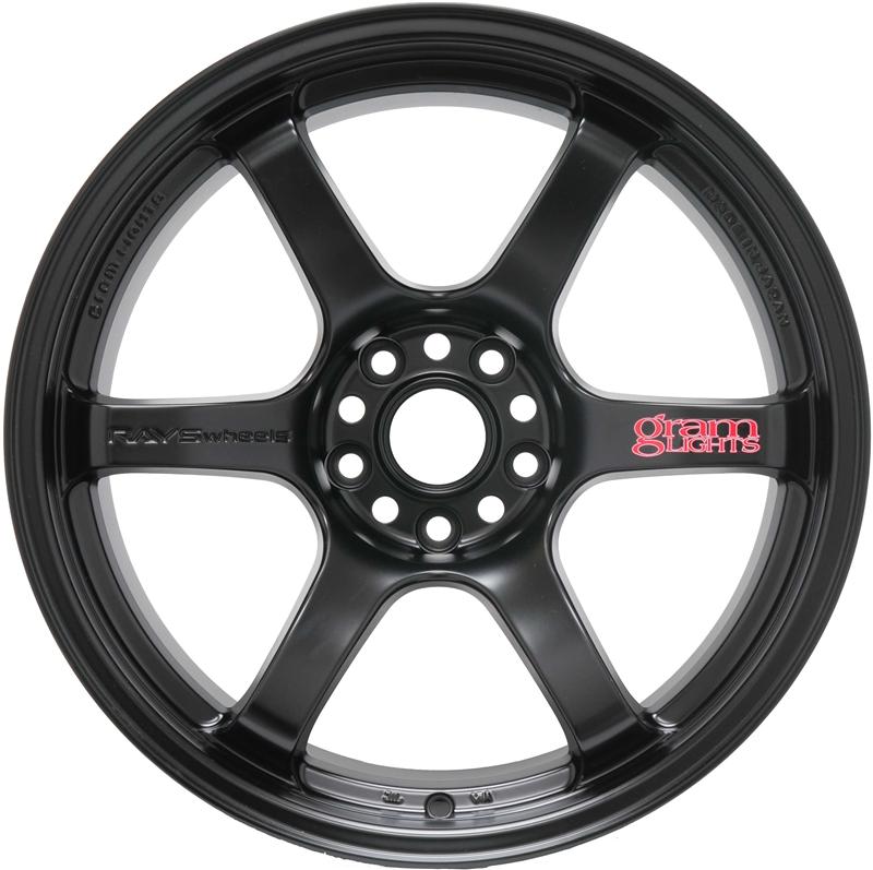 Set of 4: Gram Lights 57DR 17x9.0 +12 5-114.3 Semi Gloss Black Wheel - WGIQ12EH