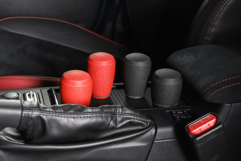 GrimmSpeed Stubby Shift Knob Stainless Steel Red - M12x1.25 - 380003.