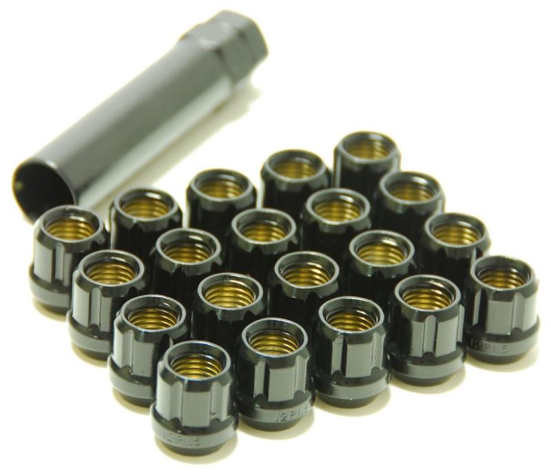 Wheel Mate Muteki Open End Lug Nuts - Deep Black - 31886B.