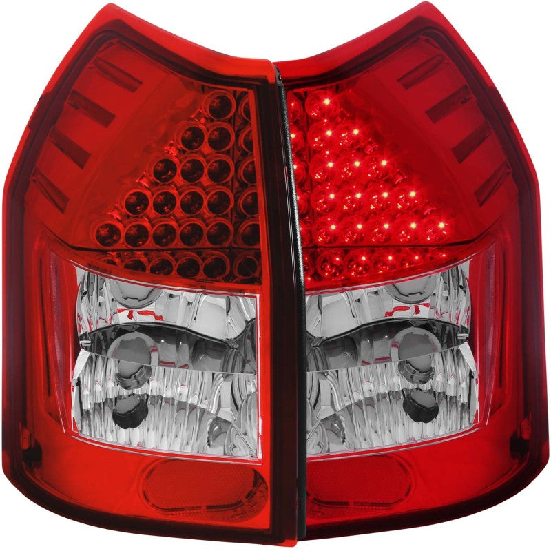 ANZO 2005-2008 Dodge Magnum LED Taillights Red/Clear - 321015