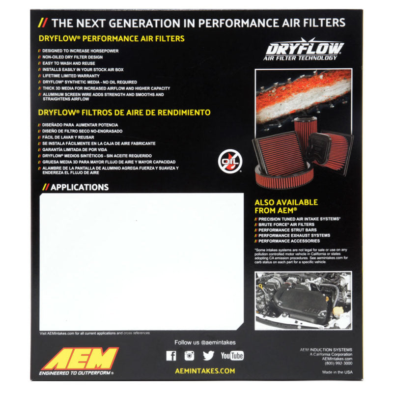 AEM Ford/Lincoln CRVC-GRMR-TWCR 4.6 Air Filter - 28-20272