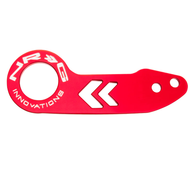 NRG Universal Rear Tow Hook - Anodized Red - TOW-110RD.