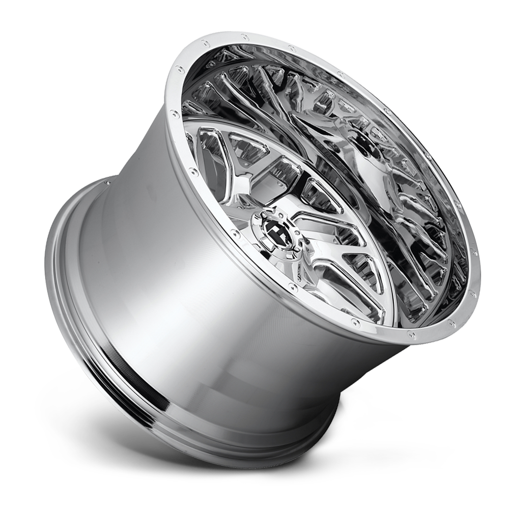 Set of 4: Fuel D609 Triton Wheel, 22x10.0 -19 Offset 6x135/6x139.7, Chrome Plated - D60922009846