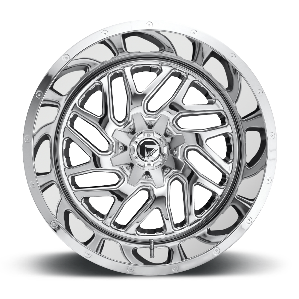 Set of 4: Fuel D609 Triton Wheel, 22x10.0 -19 Offset 6x135/6x139.7, Chrome Plated - D60922009846