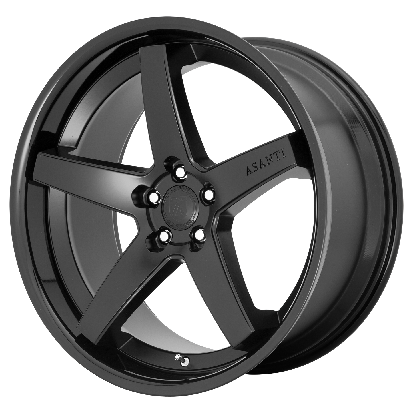 Asanti Abl31 Regal Wheel, 22x9.0 +32 Offset 5x112, Satin Black Gloss Black Lip - ABL31-22905632SB